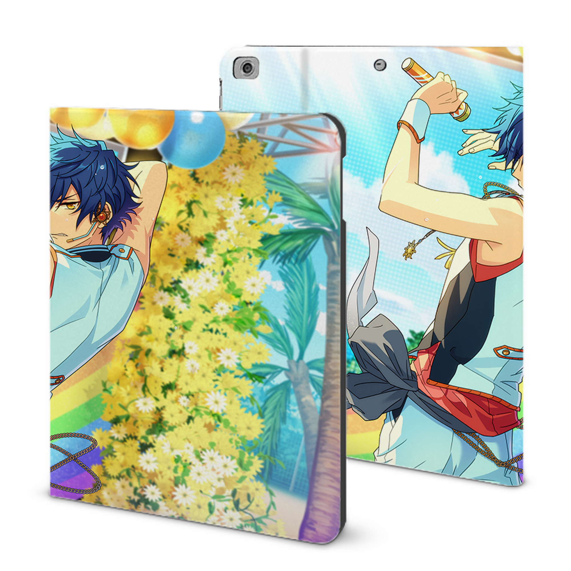 （画像用） あんさんぶるスターズ! Ensemble Stars IPad ケース ブック型 PUレザー TPU 耐衝撃 軽量 薄型 ペン収納なし 全面保護 IPad 各モデル対応